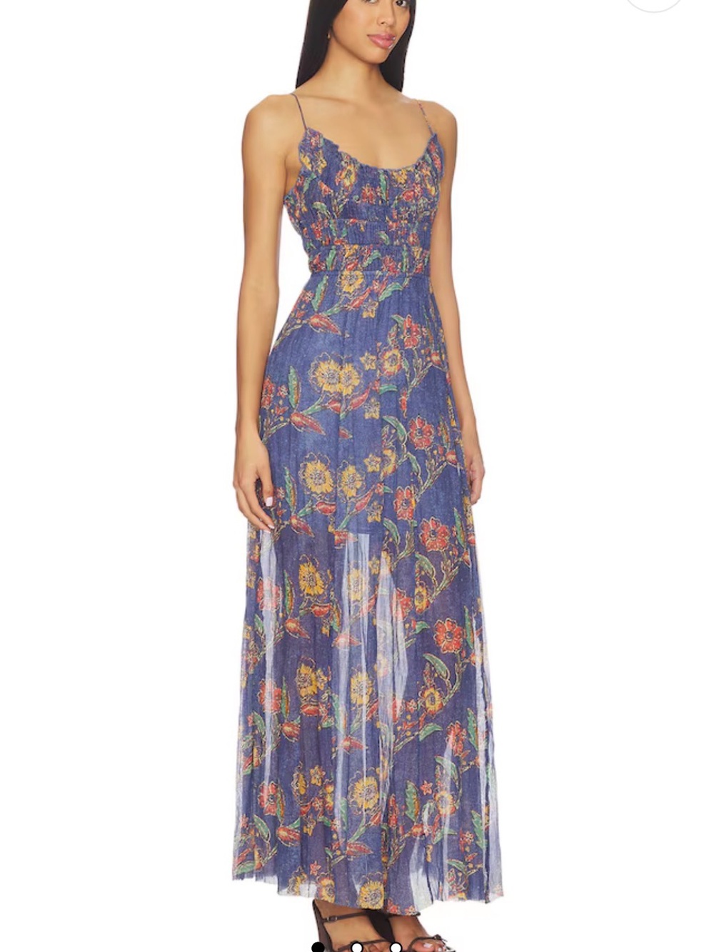 Free People Spaghetti-Strap Ciella Floral Cotton Maxi Dress
